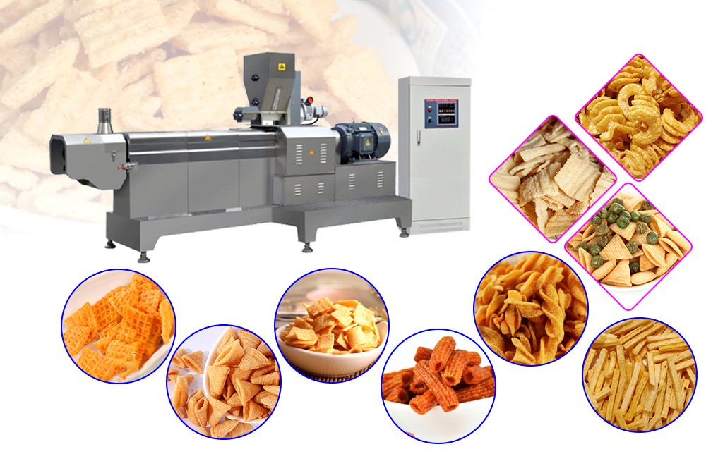 full automatic extruded fried food production line