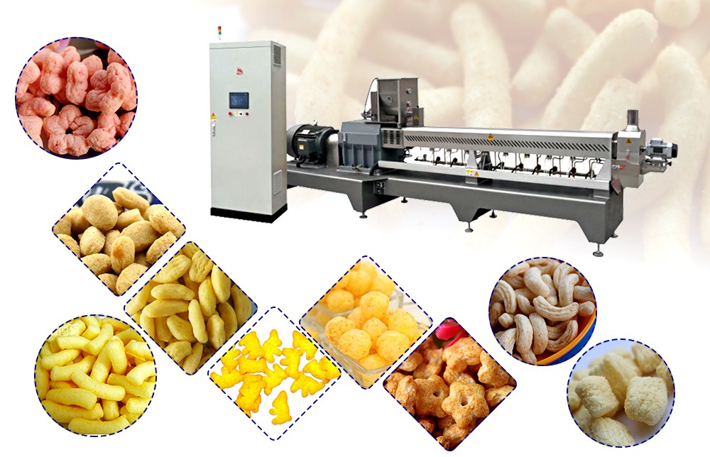 corn puff extruder machine