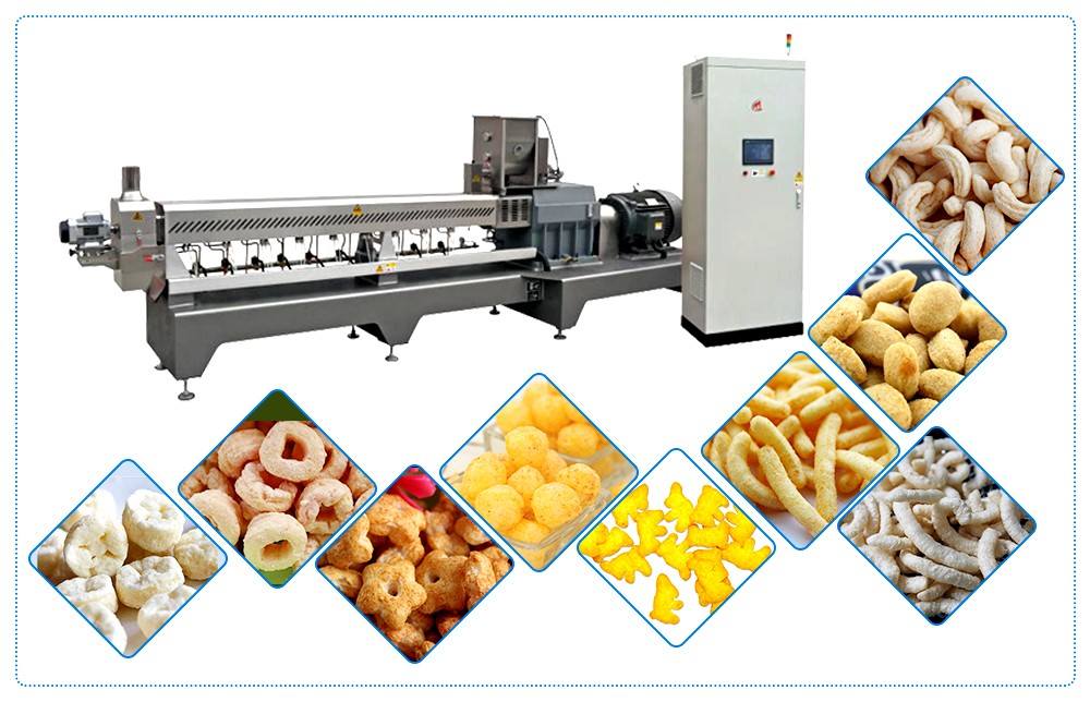 Twin Screw Food Extruder in the Puffed Food Plant