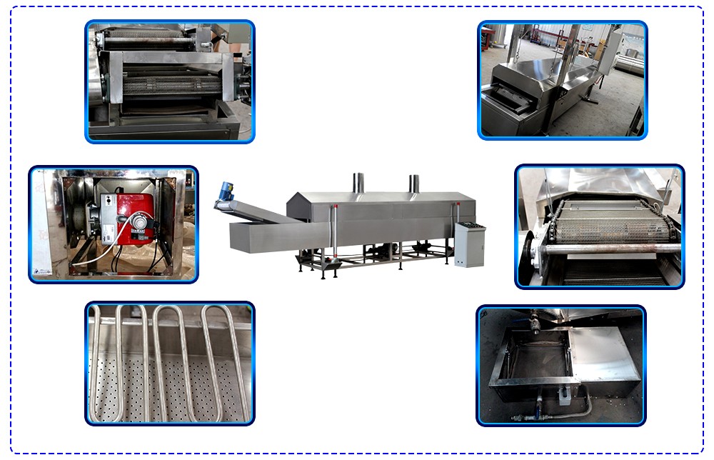 automatic continuous deep fat fryers machine detail