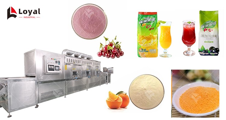 Control Microwave Orange Juice Powder Fruits Juice Powder Drying and Sterilizing Machine