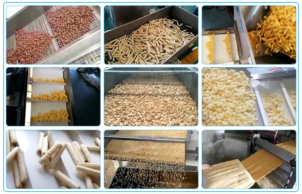 corn puff extruder machine in customer factory