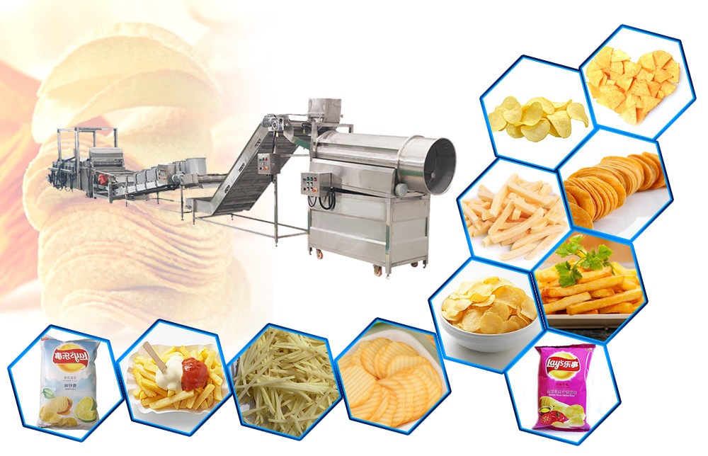 Small Scale Potato Chips Making Machine Potato Chip Production Line