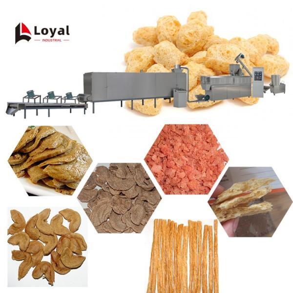 Textured soy protein soya nuggets manufacturing process line capacity 100 tons #1 image