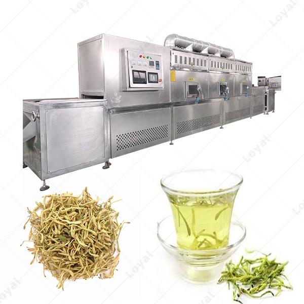 Continuous Tunnel Honeysuckle Flower Drying Dehydrator Machine Tunnel Microwave Baking And Sterilizing Equipment #4 image