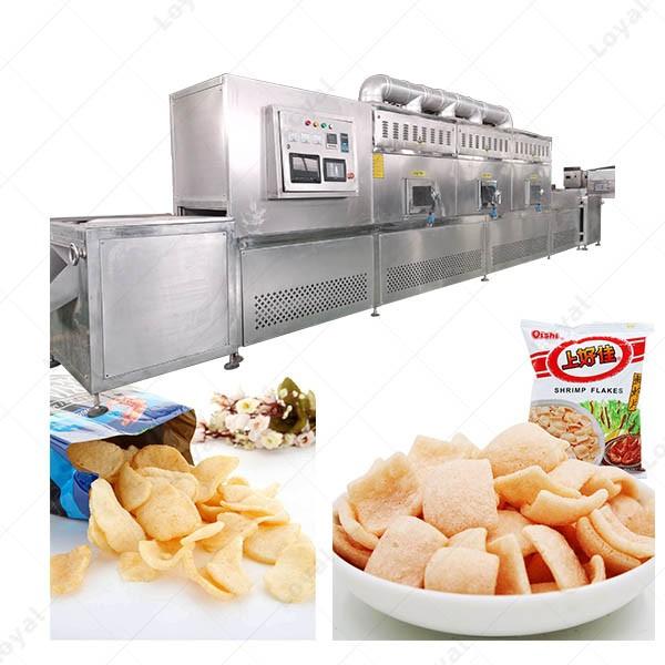 PLC control Industrial Tunnel Continuous microwave puffed prawn cracker Microwave machine #3 image