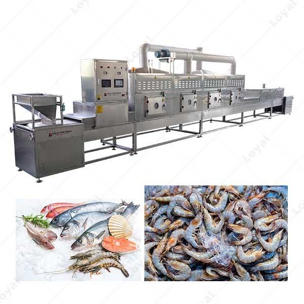 50kw PLC Control System Microwave Frozen Shrimp Thawing Machine #3 image