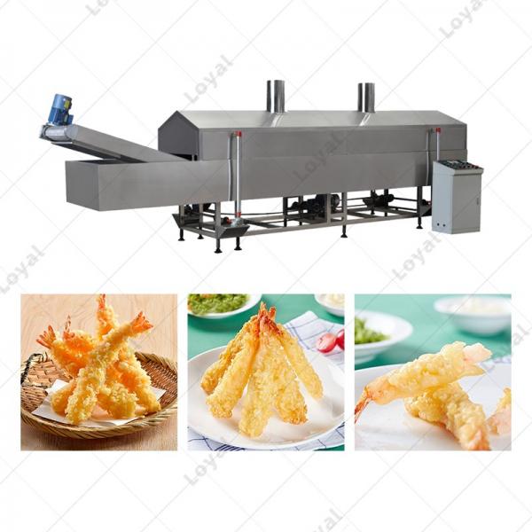 Conveyor Belt Electric Crispy Tempura Shrimp Frying Machine #3 image